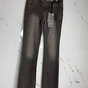 VTG Converse One Star Jeans Womens Sz 28 Trinity Bootcut Stone wash Low Rise Y2K